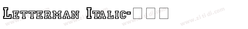 Letterman Italic字体转换